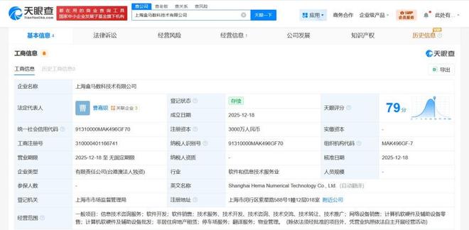 盒馬在上海成立數科技術公司，3000萬加碼軟硬件研發